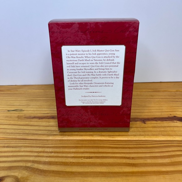 Qui-Gon Jinn Star Wars Episode I Hallmark Keepsake Ornament Dated 2000 - Picture 2 of 3